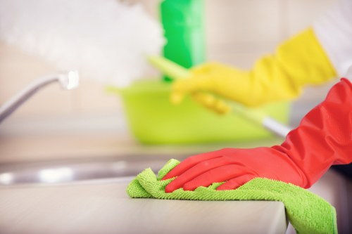 Steam cleaning equipment used for facade maintenance